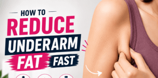 Effective Ways to Reduce Underarm Fat and Tone Muscles Woman doing exercises to reduce underarm fat and tone arm muscles naturally
