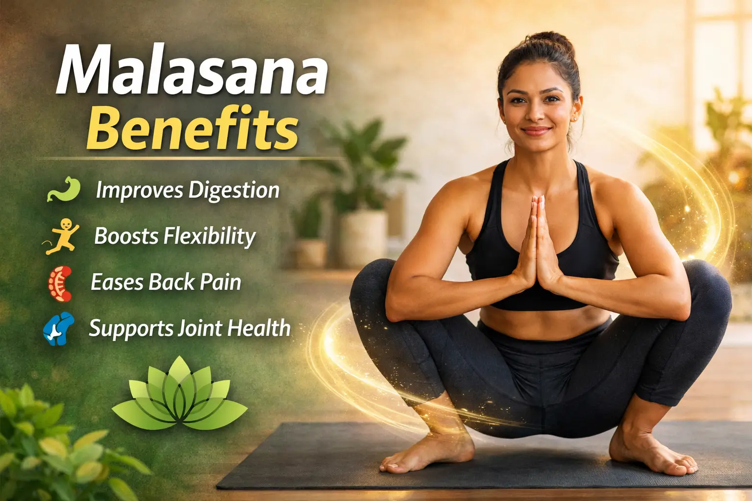 Malasana (Yoga Squat): 7 Powerful Benefits for Digestion, Flexibility & Pain Relief Malasana (Yoga Squat) 7 Powerful Benefits for Digestion, Flexibility & Pain Relief