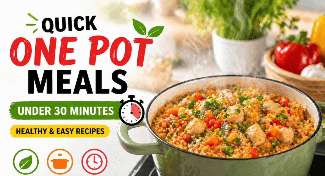 Quick One Pot Meals Under 30 Minutes (Healthy & Easy Recipes)