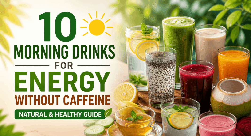 10 Morning Drinks for Energy Without Caffeine (Natural & Healthy Guide)