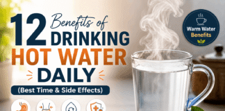12 Benefits of Drinking Hot Water Daily (Best Time & Side Effects) 12 Benefits of Drinking Hot Water Daily (Best Time & Side Effects)